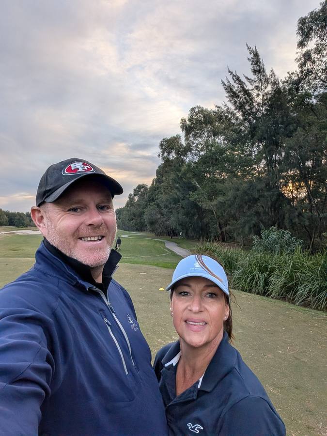 Chris & Sarah — on the fairway ⛳